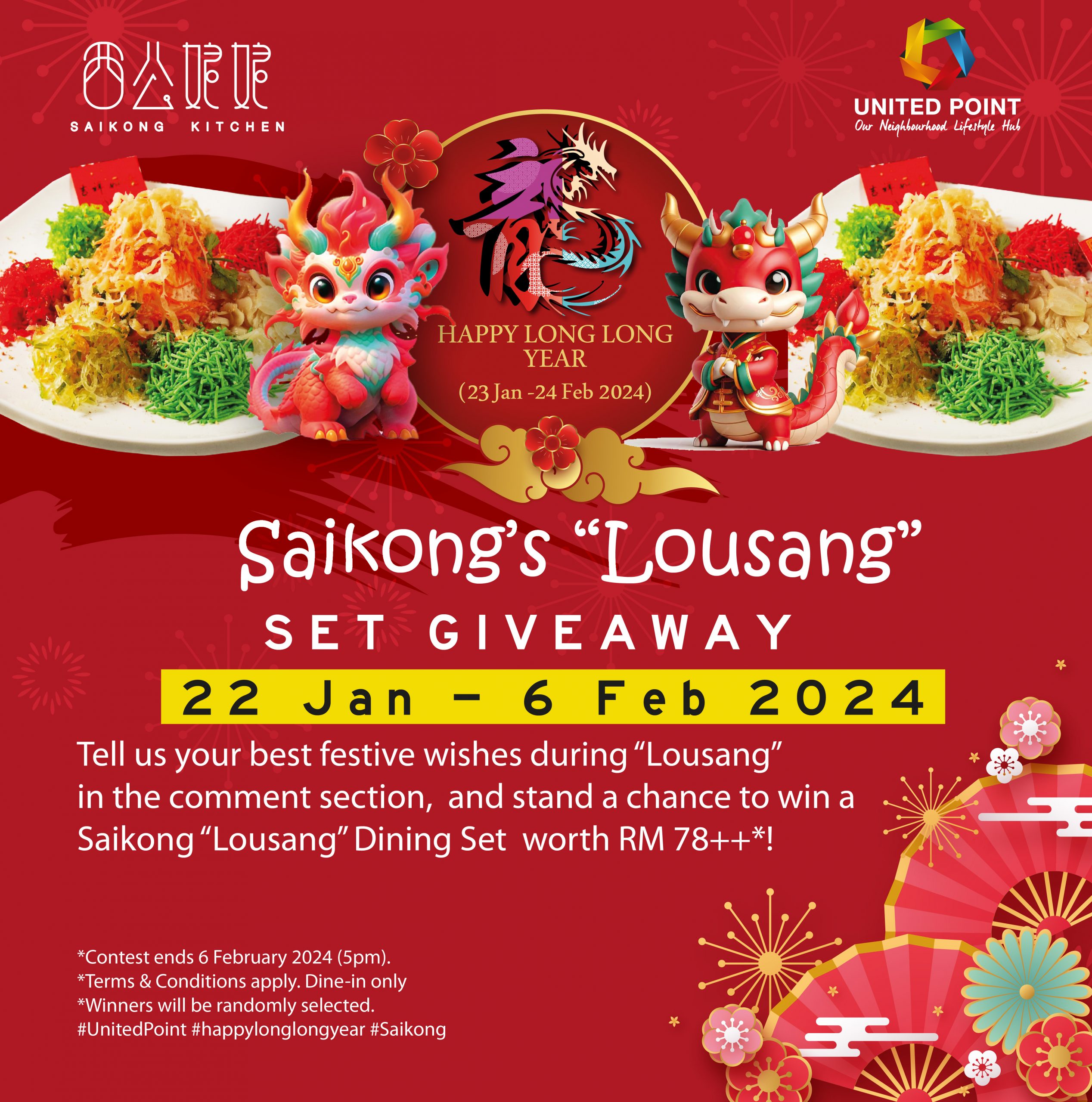 Saikong “Lousang” Dining Set Giveaway (22 January – 06 February 2024)
