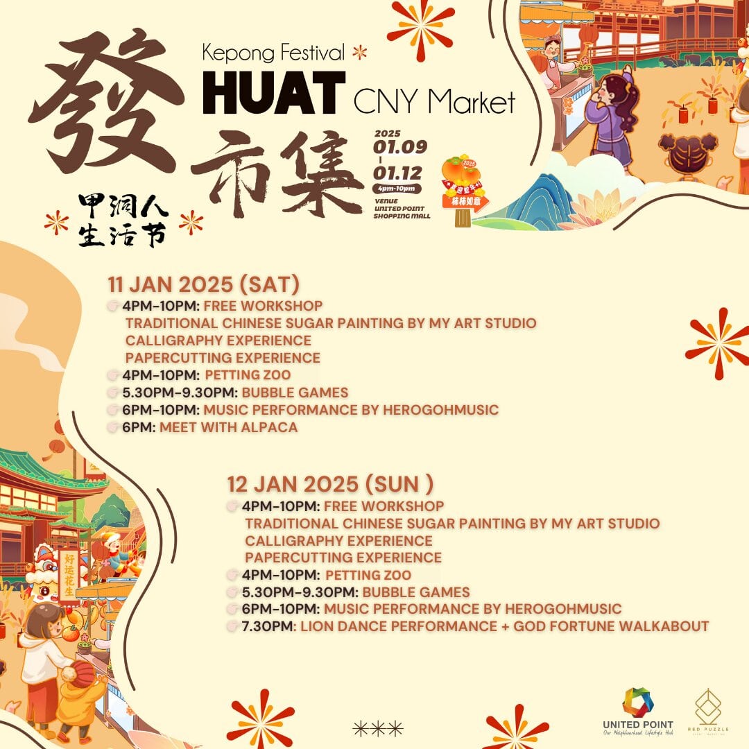 Kepong Fest HUAT CNY Market 11-12 Jan Activities